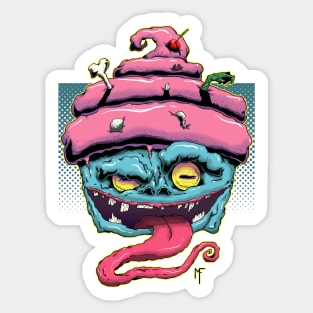 Monster Cupcake Sticker